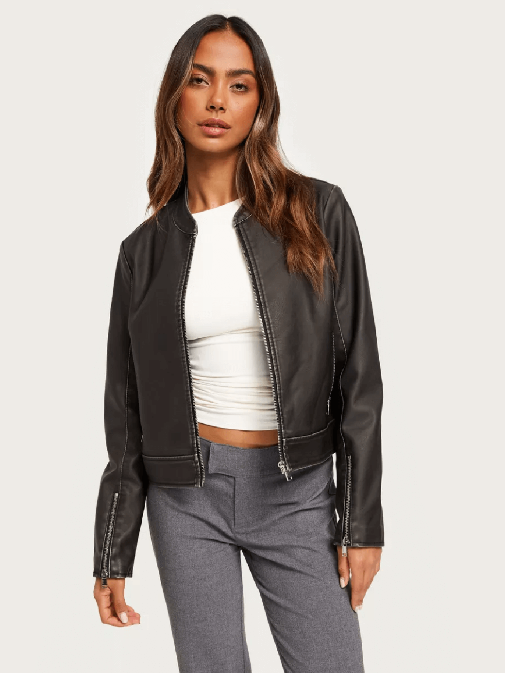 ONLY - Mindy Faux Leather Jacket | Vårjacka.se